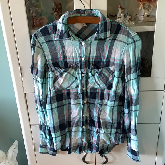 Aeropostale sz XS plaid button down shirt euc - Picture 1 of 4